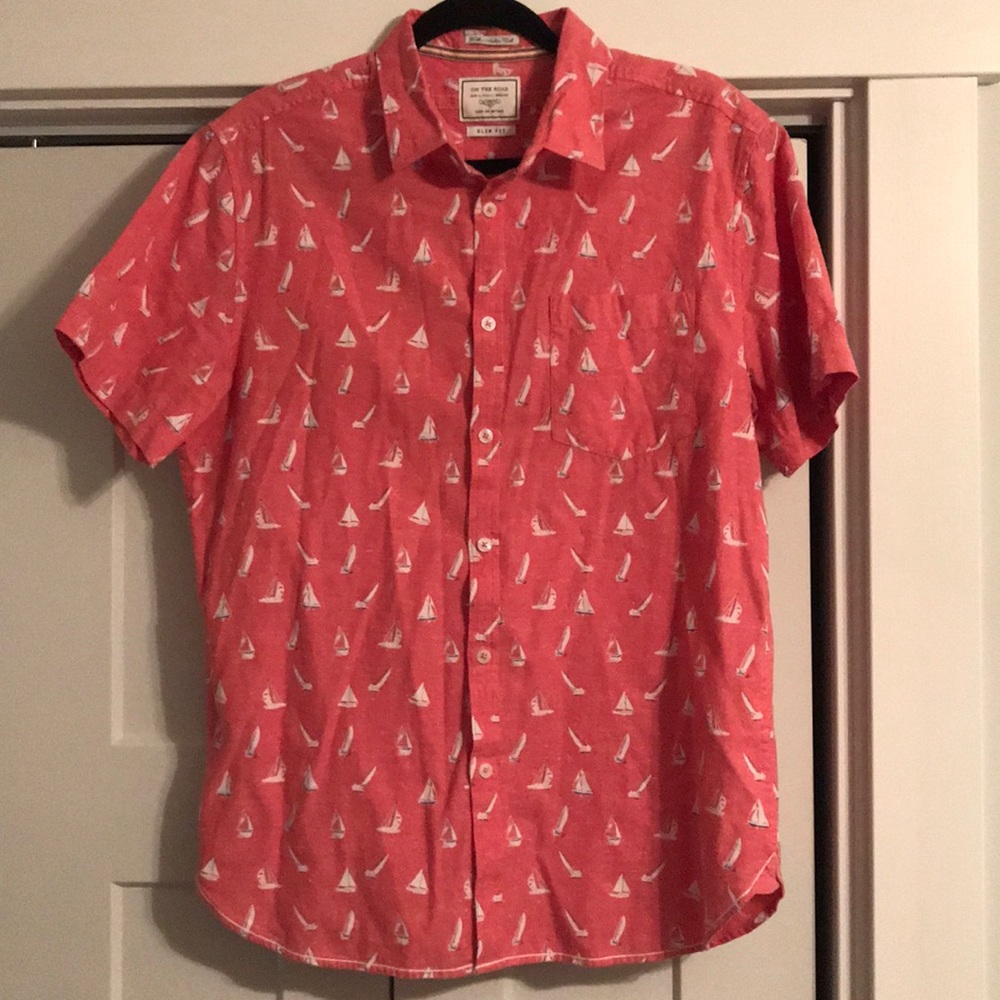 Pink sailboat shirt